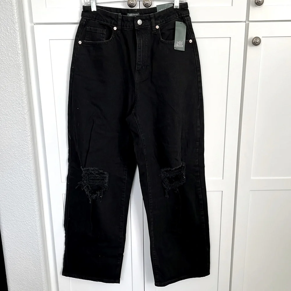 Wild Fable Women Distressed Highest Rise BAGGY Jeans Size 2 NWT - Picture 3 of 4